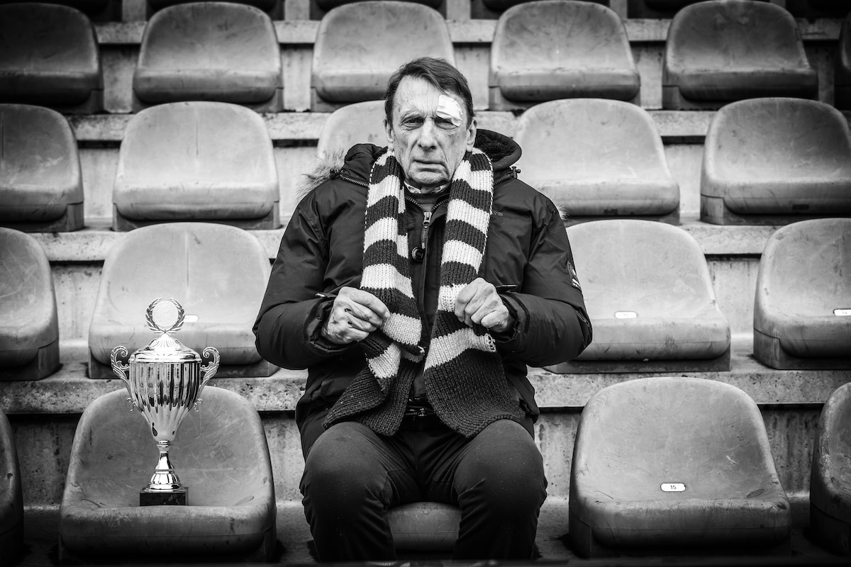 Photos Bernard Demoulin : Gille Van Binst au Heysel avant le match de coupe du RSCA Anderlecht (© Bernard Demoulin)
